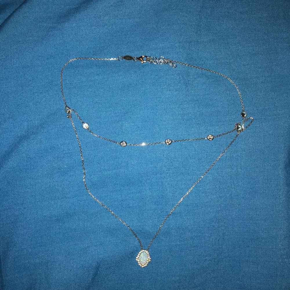 Sterling silver Hamsa hand necklace